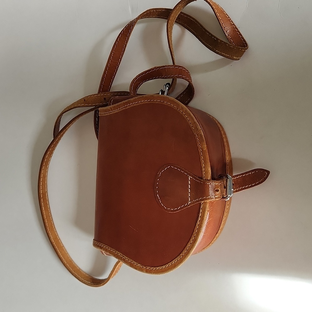 Genuine leather crossbody bag - Picture 3 of 14